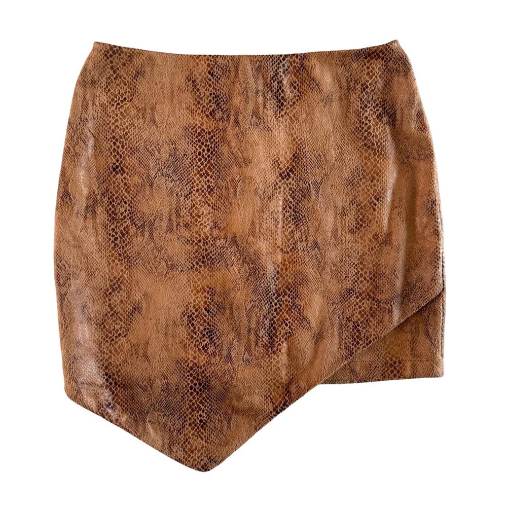 Rare London faux snakeskin mini skirt